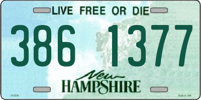 NH license plate 3861377