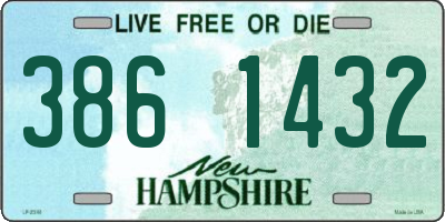 NH license plate 3861432