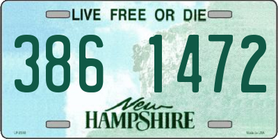 NH license plate 3861472
