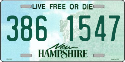 NH license plate 3861547