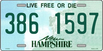 NH license plate 3861597