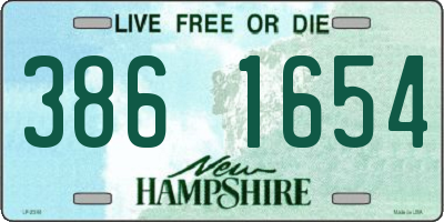 NH license plate 3861654