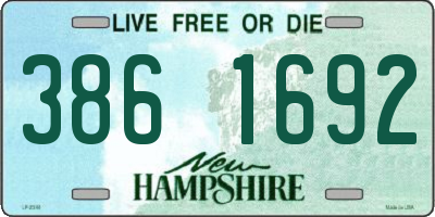 NH license plate 3861692
