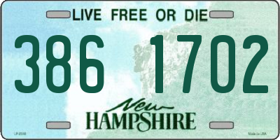 NH license plate 3861702