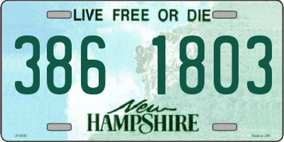 NH license plate 3861803