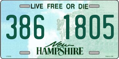 NH license plate 3861805