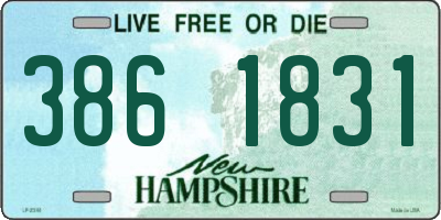 NH license plate 3861831