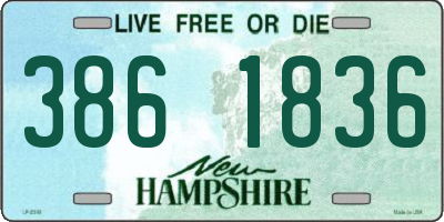 NH license plate 3861836