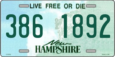 NH license plate 3861892