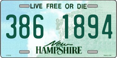 NH license plate 3861894