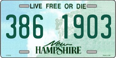 NH license plate 3861903