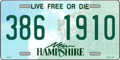 NH license plate 3861910