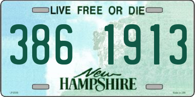 NH license plate 3861913