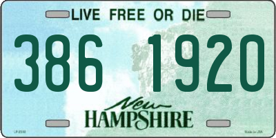NH license plate 3861920