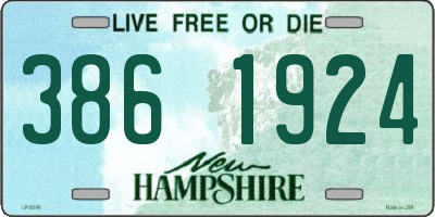 NH license plate 3861924
