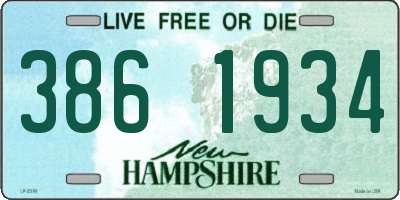 NH license plate 3861934
