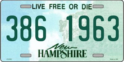NH license plate 3861963