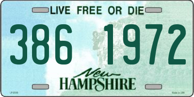 NH license plate 3861972