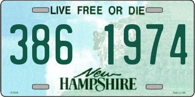 NH license plate 3861974