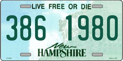 NH license plate 3861980