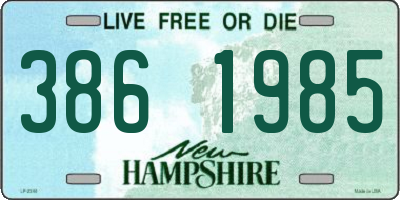NH license plate 3861985
