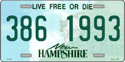 NH license plate 3861993