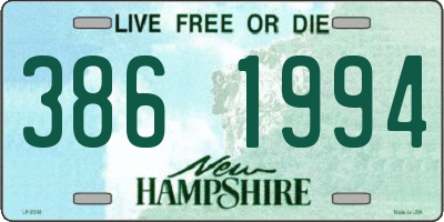 NH license plate 3861994