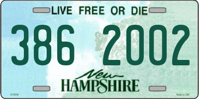 NH license plate 3862002