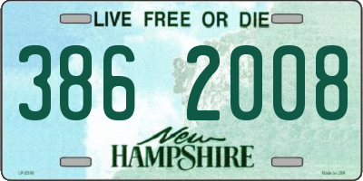 NH license plate 3862008