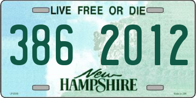 NH license plate 3862012