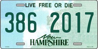 NH license plate 3862017