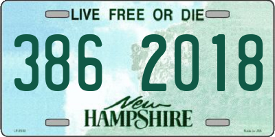 NH license plate 3862018