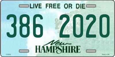 NH license plate 3862020