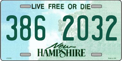 NH license plate 3862032