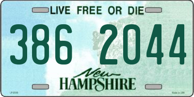 NH license plate 3862044