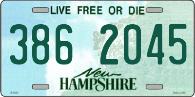 NH license plate 3862045