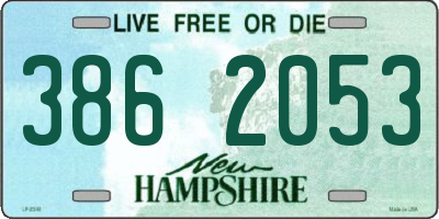 NH license plate 3862053
