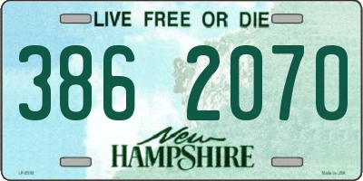 NH license plate 3862070
