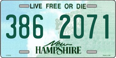 NH license plate 3862071