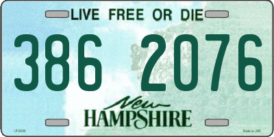 NH license plate 3862076