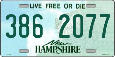 NH license plate 3862077