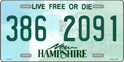 NH license plate 3862091