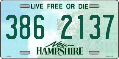 NH license plate 3862137