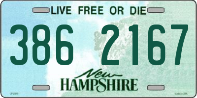 NH license plate 3862167
