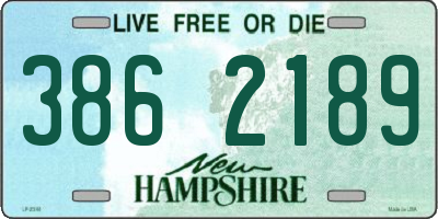 NH license plate 3862189