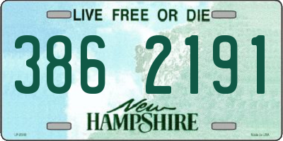 NH license plate 3862191