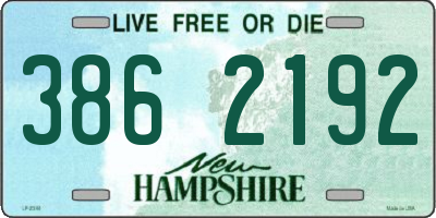 NH license plate 3862192