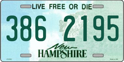 NH license plate 3862195