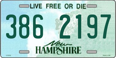NH license plate 3862197
