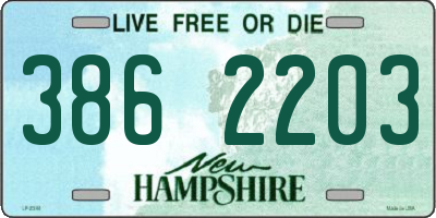 NH license plate 3862203